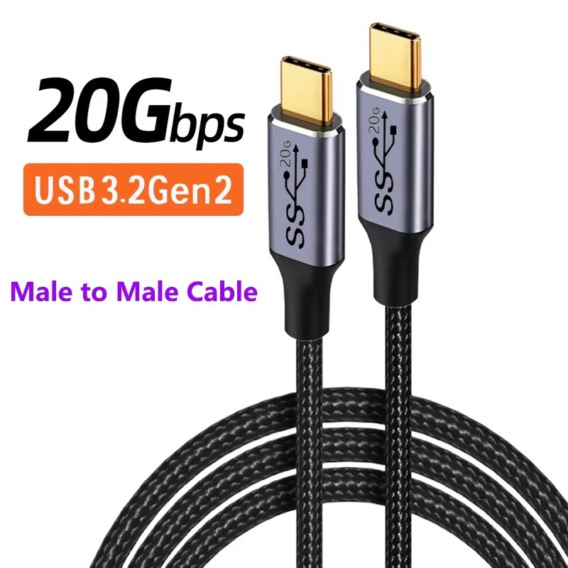 USB C 3.2 Gen 2 สาย Braid ไนลอน 4K 60hz เอาต์พุต 20Gbps Data Transfer 100W PD ชาร์จประเภท C ถึง Type C สําหรับแล็ปท็อปโทรศัพท์มือถือแท็บเล็ต Monitor