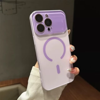 17 Design Large Window/TPU soft case/Titanium Grey เคส เข้ากันได้กับ iPhone 17 16 15 14 13 12 Pro Max case แม่เหล็ก