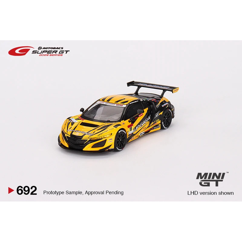 MINIGT 1:64 Honda NSX GT3 EVO22 #18 UPGARAGE NSX GT3 MGT00692-L รถโลหะผสมของเล่นมอเตอร์รถDiecastโลหะ