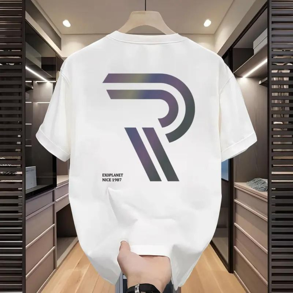 เสื้อเกาหลี วินเทจอเมริกัน พิมพ์ลาย ผ้าCOTTON เสื้อคอกลม OVERSIZE โคตรนุ่ม
