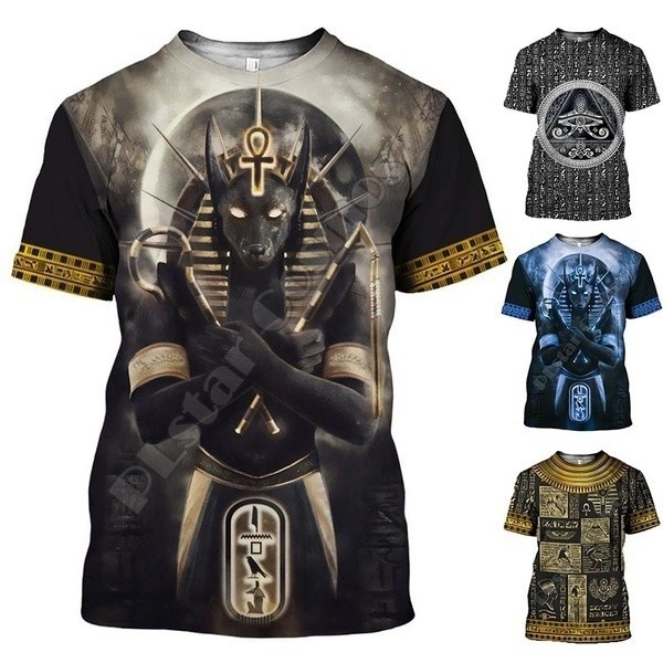 Horus โบราณ Horus อียิปต์ God Eye of Egypt ฟาโรห์ Anubis Face 3dPrint เสื้อยืดผู้ชาย Unisex Streetwe