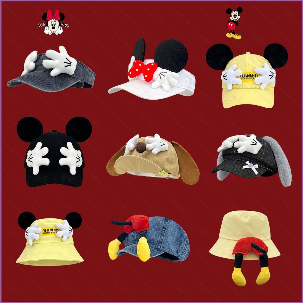 หมวกเบสบอลทรงก้านกล้วย Disney Mickey สไตล์ชาวประมง แบบหลายโอกาส