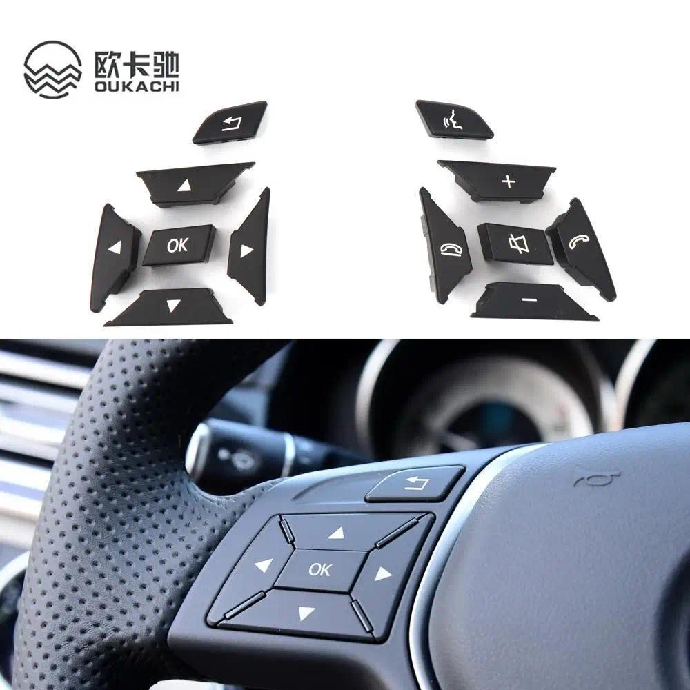 W204 W212 W218 พวงมาลัยรถควบคุมเมนูปุ่มสวิทช์ฝาครอบปริมาณสําหรับ BENZ C GLK EA Class X204 W156 W246 