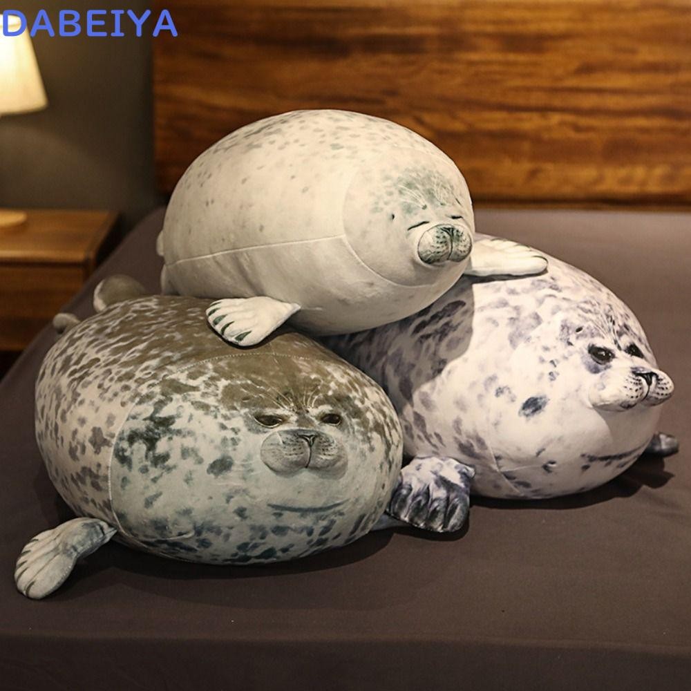 DABEIYA Seal Plush ของเล่น, Chubby Soft Blob Seal หมอน, อินเทรนด์ PP ผ้าฝ้ายน่ารักขนาดใหญ่ตุ๊กตาสัตว์ตุ๊กตาของเล่นเด็ก