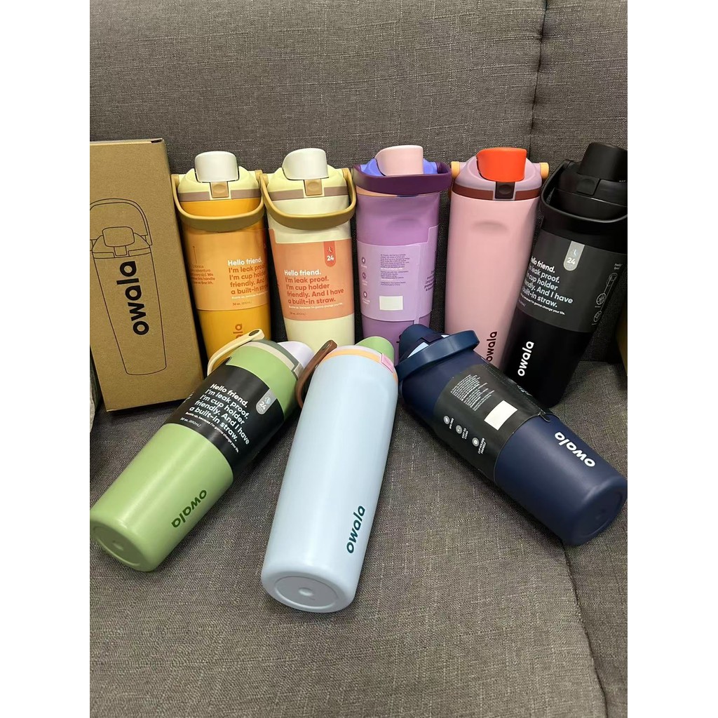 Owala แก้วน้ําขวดน้ําสแตนเลส FreeSip Sway พร้อมตัวล็อคเฉพาะ