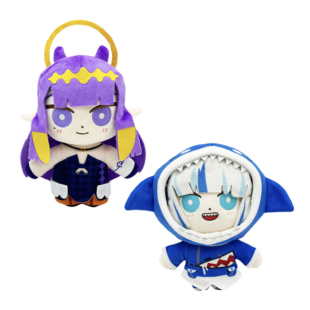 น่ารัก Gawr Gura ตุ๊กตาของเล่นอะนิเมะ 20 ซม.คอสเพลย์ Shark ตุ๊กตานุ่ม Plushie รูปคริสต์มาสของขวัญ