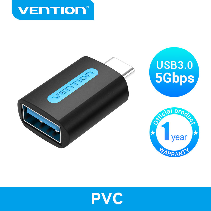 Vention Type C ถึง USB 3.0 OTG Adapter 2.0 Converter ปลั๊กข้อมูลโทรศัพท์มือถือสําหรับโทรศัพท์ Samsung S9 Huawei แล็ปท็อปชาร์จ USB C ถึง USB A อะแดปเตอร์