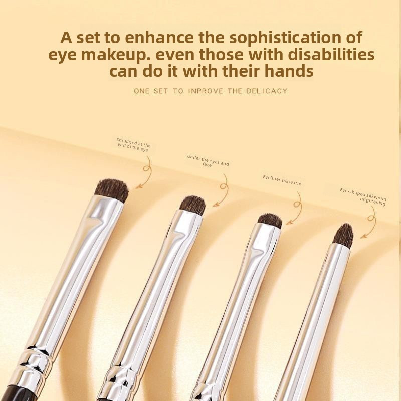 Pony Hair Eyeliner Brush Eye Shadow Detail Brush แปรงแต่งหน้า Eye Fine Halo คอนซีลเลอร์แปรงเริ่มต้นแบบพกพาชุดแปรงแต่งหน้าเครื่องมือแต่งหน้า ﻿ ราคา ถูกที่สุด ดีลบีเคเค แกลเลอรีภาพที่ 5