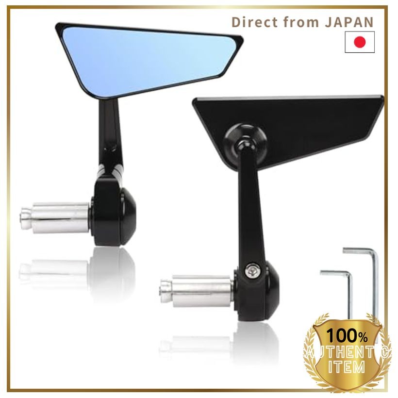 RACEAST Bike Bar End Mirror Universal 7/8" 22mm Handlebar Adjustable Aluminum CNC Anti-Glare Motorcy