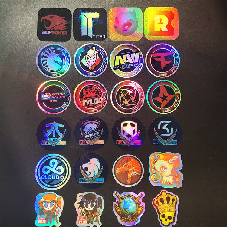 CSGO镭射全息幻彩贴纸队标navi大眼泰坦卡托游戏实物周边CSGO Laser Holographic Colorful Stickers Team Logo n20250817
