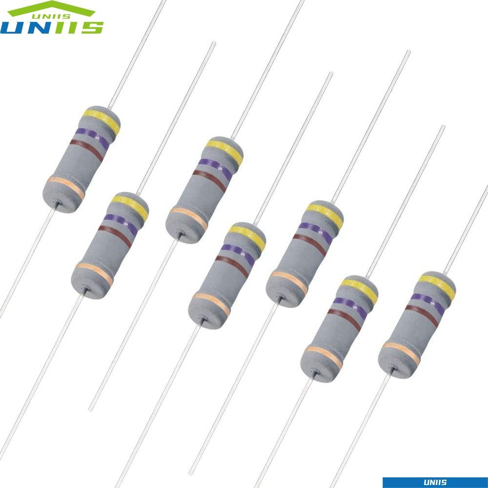 ตัวต้านทาน UNIIS 470 Ohm, 4 Bands 2W, Easy to us ตัวต้านทานฟิล์มคาร์บอน 5% Tolerance สําหรับ DIY โคร