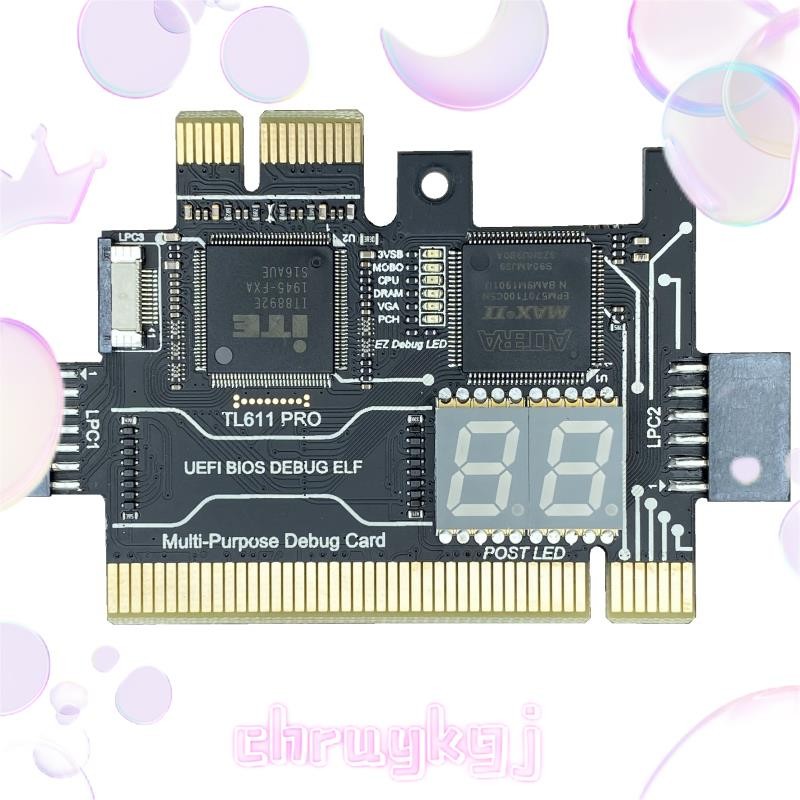 การ์ดวินิจฉัย TL611 PRO, การ์ดวินิจฉัย Pcie สําหรับเมนบอร์ด Pci เดสก์ท็อปและแล็ปท็อป (สีดํา) chruykg