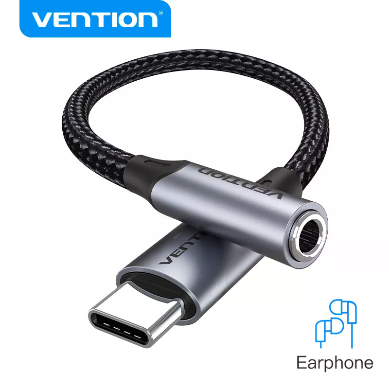 Vention Type C ถึง 3.5 แจ็คหูฟัง USB-C Type C ถึง 3.5 มม. หูฟัง AUX อะแดปเตอร์สายสัญญาณเสียง