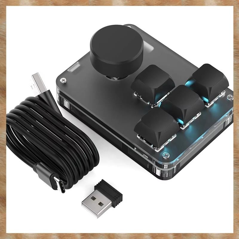 [KYG] Hot Swap RGB USB C 2.4G Mini Macropad Macro Programming Keyboard Gaming Custom Keypad 4 คีย์ลู