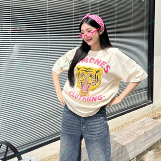 COD✅ (จัดส่งในกรุงเทพฯ) MAO Shop 🧸เสื้อยืดโอเวอร์ไซส์ Oversize ผ้าดิบ SHE รวมลาย เสื้อน่ารัก เสื้อหวานๆ