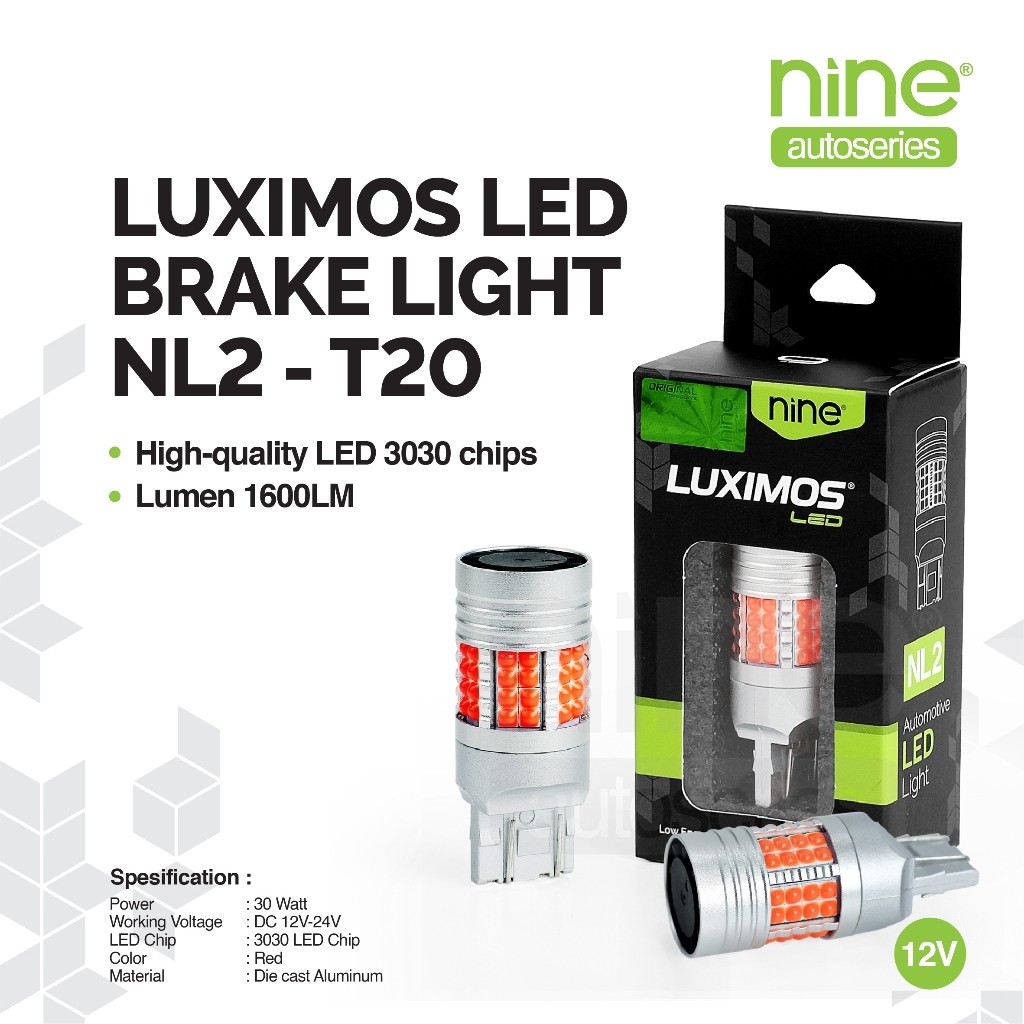 LUXIMOS ไฟเบรครถ T20 30W PNP Canbus Dajjal Super Bright 48 จุด NL2 - NINE OPTIMUS