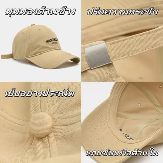 Style studio ชิปปิ้ง💕หมวกเบสบอล Brooklyn สไตล์ American College ปลายงอ Soft Top ล้าง ใส่ได้ทั้งหญิงชาย