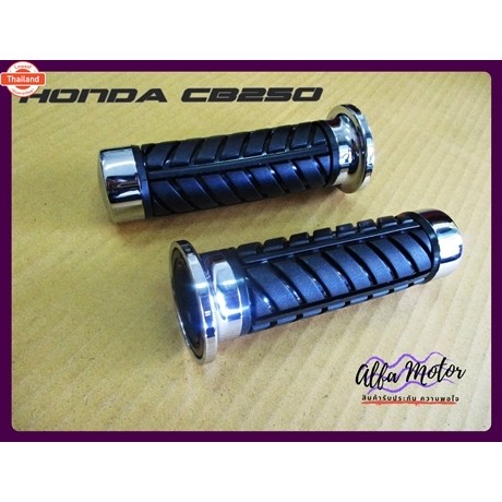 HANDLE GRIP BLACK size 7/8" Fit For HONDA CBR250 CBR1000 ST1100B VF1000 VR1000 ปลอกมือ ปลอกแฮนด์ สีด