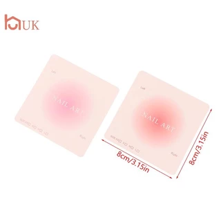 UK 100PCS Press-On เล็บบรรจุภัณฑ์จอแสดงผล Handmade เล็บปลอมออกแบบ Swatch แสดงการ์ดเล็บตัวอย่างจอแสดงผล Salon TH
