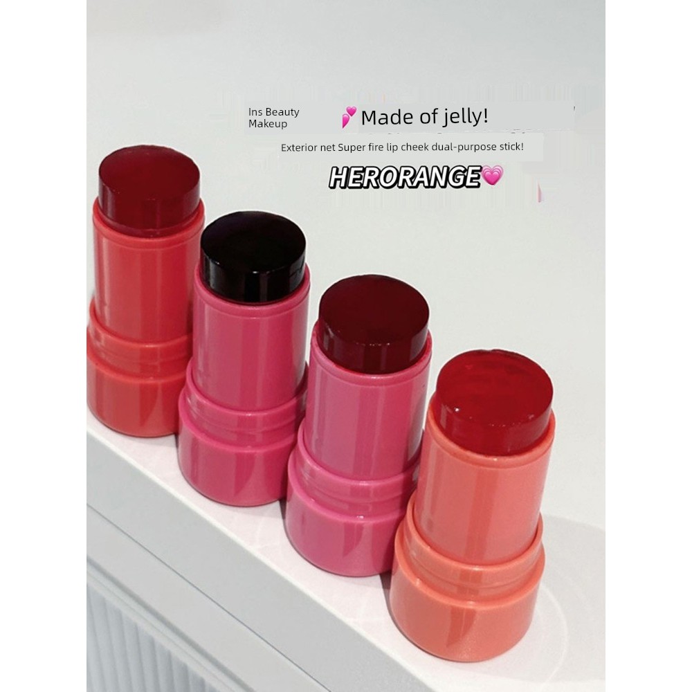 บลัช kage บลัชสติ๊ก Jelly Low Saturated Orange Lip Cheek Dual-Use Blush Stick