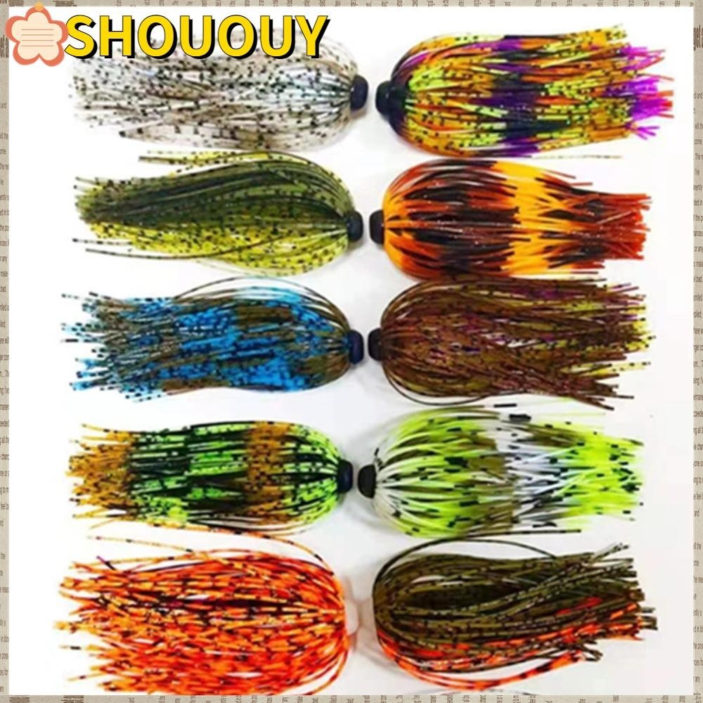 Shouuy Buzzbait ด้ายซิลิโคน, Walleye Bass Jigs Beard Fishing Lure, 2024 Bass Pike Walleye Flap พู่ Spinner เหยื่อตกปลาทะเล