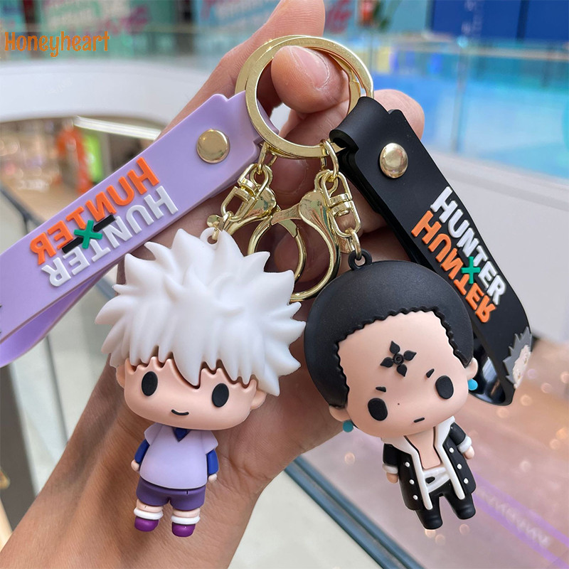 <Honeyheart>อะนิเมะ Hunter X HUNTER พวงกุญแจรูปซิลิโคน GON·FREECSS ตุ๊กตา Pendent พวงกุญแจผู้ถือกุญแจรถอุปกรณ์เสริมเครื่องประดับของเล่นเด็กของขวัญ Nice