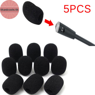 Thankswin 5PCS ไมโครโฟนชุดหูฟังย่างกระจกฟองน้ําโฟมสีดํา Mic …