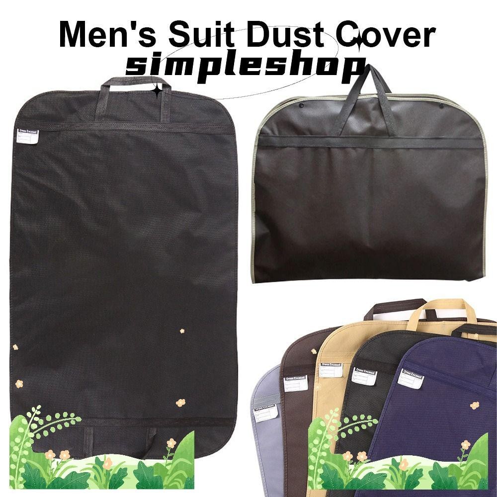 Simple ชุดสูทผู้ชายผ้าคลุมกันฝุ่น Thicken Craft Travel Business Bags Hanger Bags ถุงเก็บเสื้อผ้าแบบพกพา