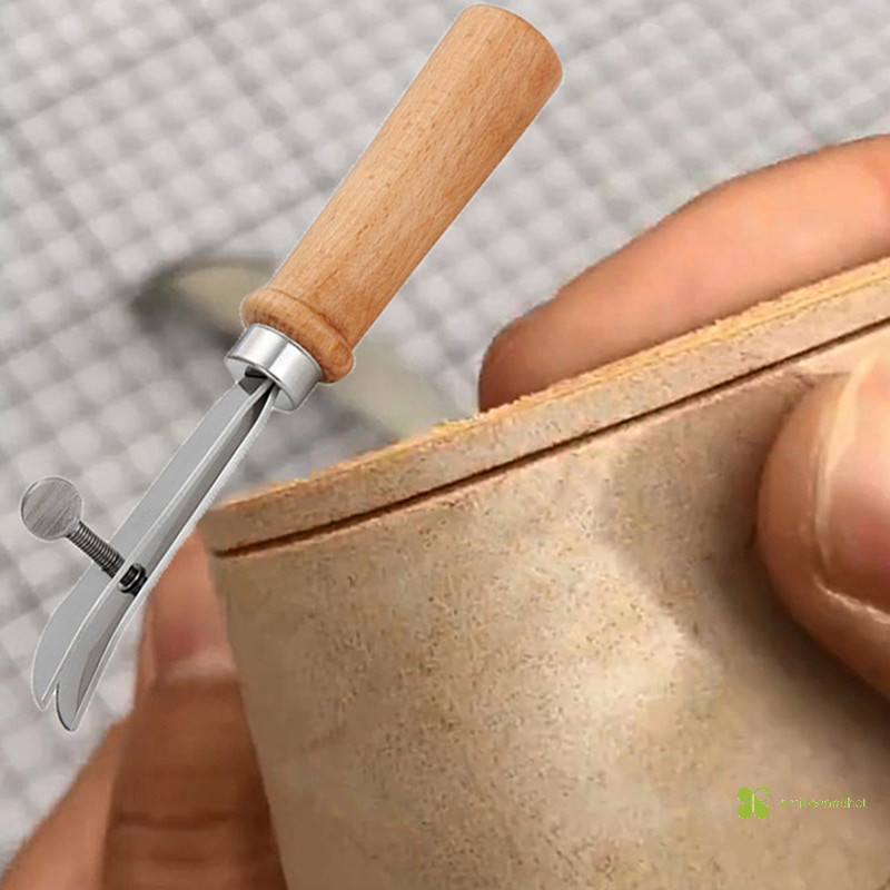 Familiesandhot> ปรับหนังขอบเย็บ Groover หนัง Craft Groove Gouge DIY เครื่องมือหนัง Crimper Slotg และเซาะร่องได้ดี