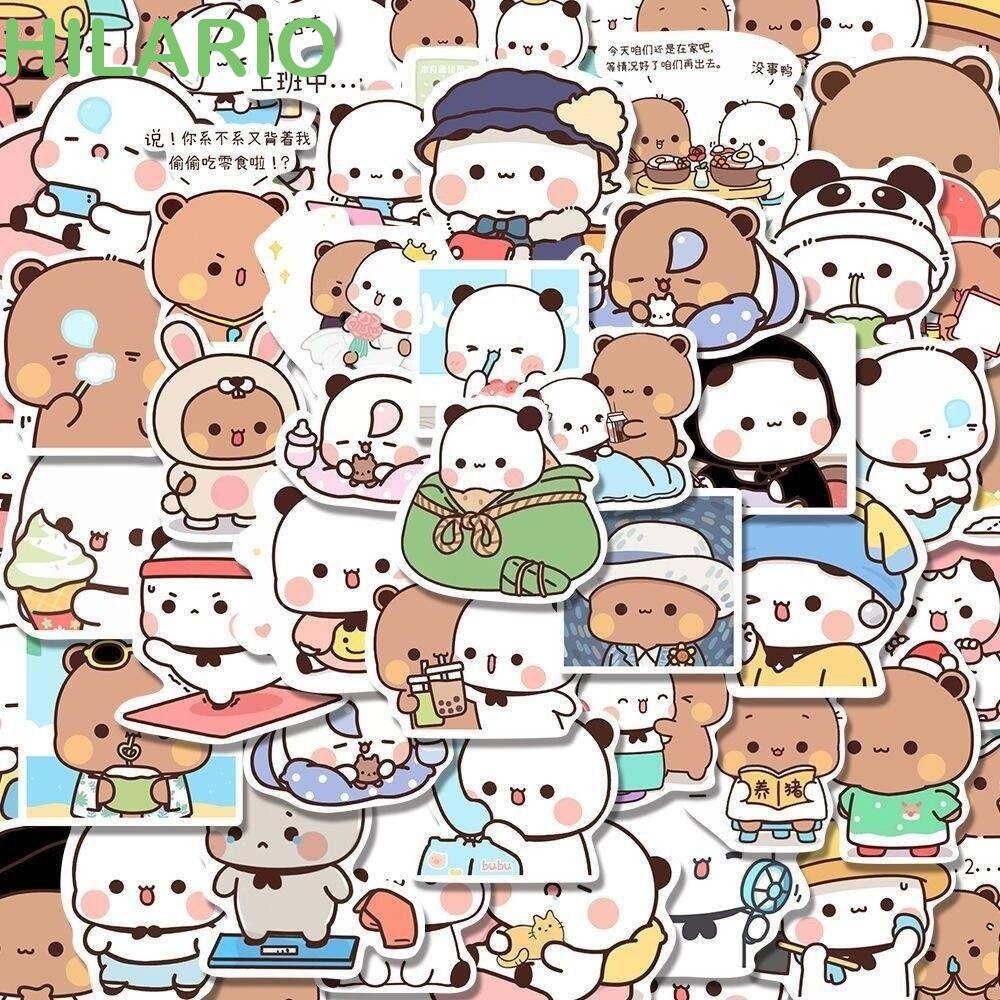 Hilario Bubu และ Dudu สติกเกอร์, Little Panda Self-Adhesive Bubu Dudu Panda สติกเกอร์, สติกเกอร์ตกแต่งกันน้ําตลก Kawaii DIY สติกเกอร์ของเล่นจักรยาน