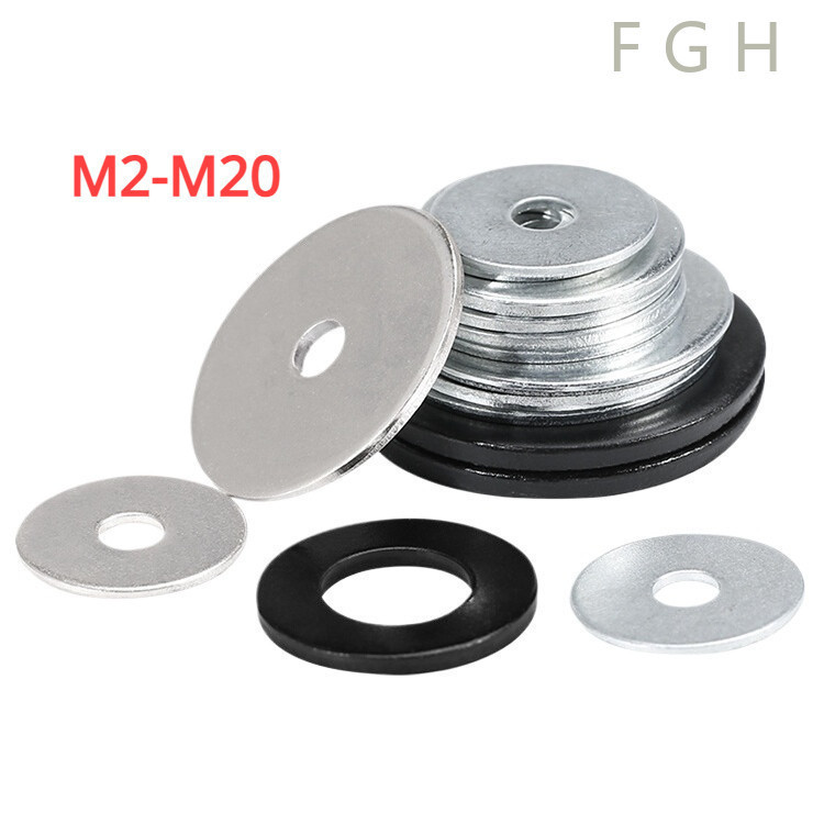 [FGH-y] แหวนอีแปะ แหวนรอง น็อตสกรู （นิกเกิล/สังกะสี/เหล็กกล้าคาร์บอน） M2-M20 / Flat Washer Screw （carbon steel/nickel/zinc）M2-M20