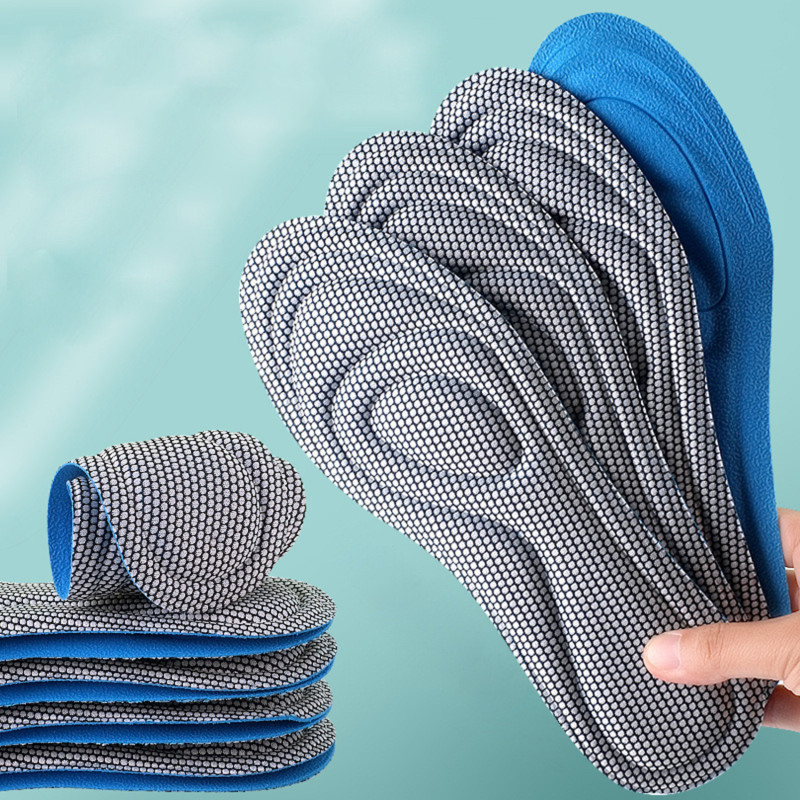พื้นรองเท้าเจลผ้าฝ้าย 100% แบบเต็มตัว Cushioned Neutral Arch รองรับการดูดซับแรงกระแทกที่ยอดเยี่ยมสําหรับส้นเท้าและเท้าบอล