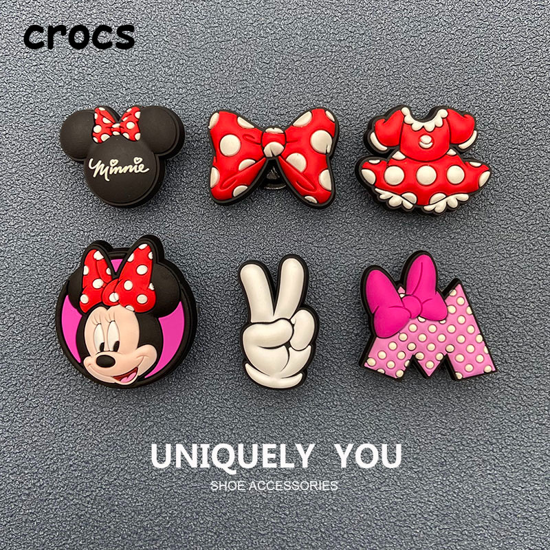 รองเท้าแตะแฟชั่นสาวอุปกรณ์เสริม Diy Crocs Jibbitz Charms (คุณภาพสูง) สําหรับตกแต่งรองเท้ามินนี่น่ารัก