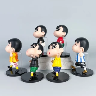 💥 จัดส่งจากประเทศไทย 💥6 ชิ้น/เซ็ตฟุตบอล Crayon Shin chan คอสเพลย์ Cristiano Messi Neymar อะนิเมะรูป COD สต็อกรูปตุ๊กตาของเล่นสําหรับของขวัญเด็กคอลเลกชันเครื่องประดับรถบ้านเค้กตกแต่ง Deco