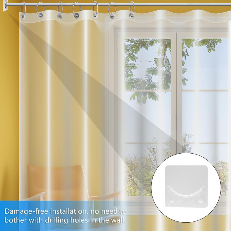 Self กาว Power Strip Fixator แขวนผนังโปร่งใสดูดถ้วย Sucker Hook บ้านจัดระเบียบJD