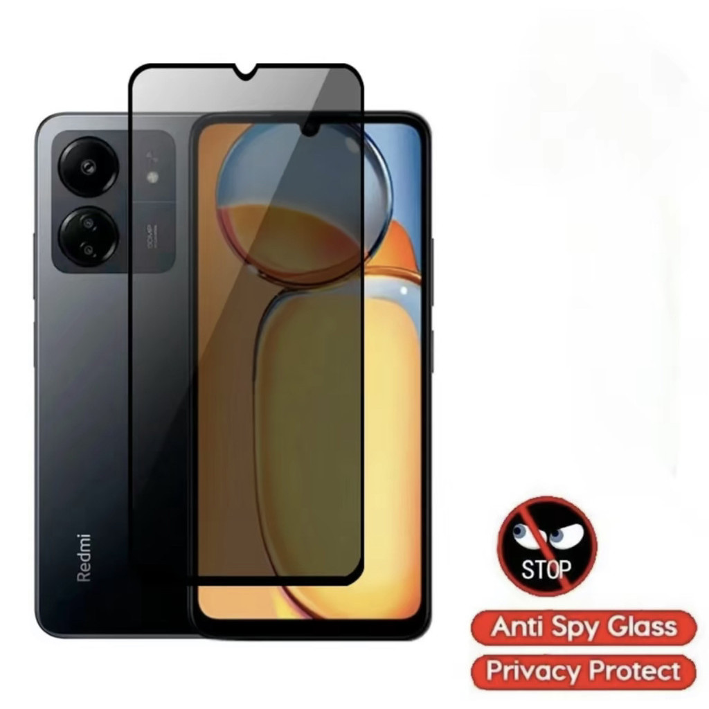 ฟิล์มกระจก เต็มจอ สำหรับ Redmi กันมองกันเสือก PVT รุ่น 13C 12C 10C 10A 9A 9C 9T 9 8 8A A1 A2Plus 12 13 A3 Note12 Pro A2+