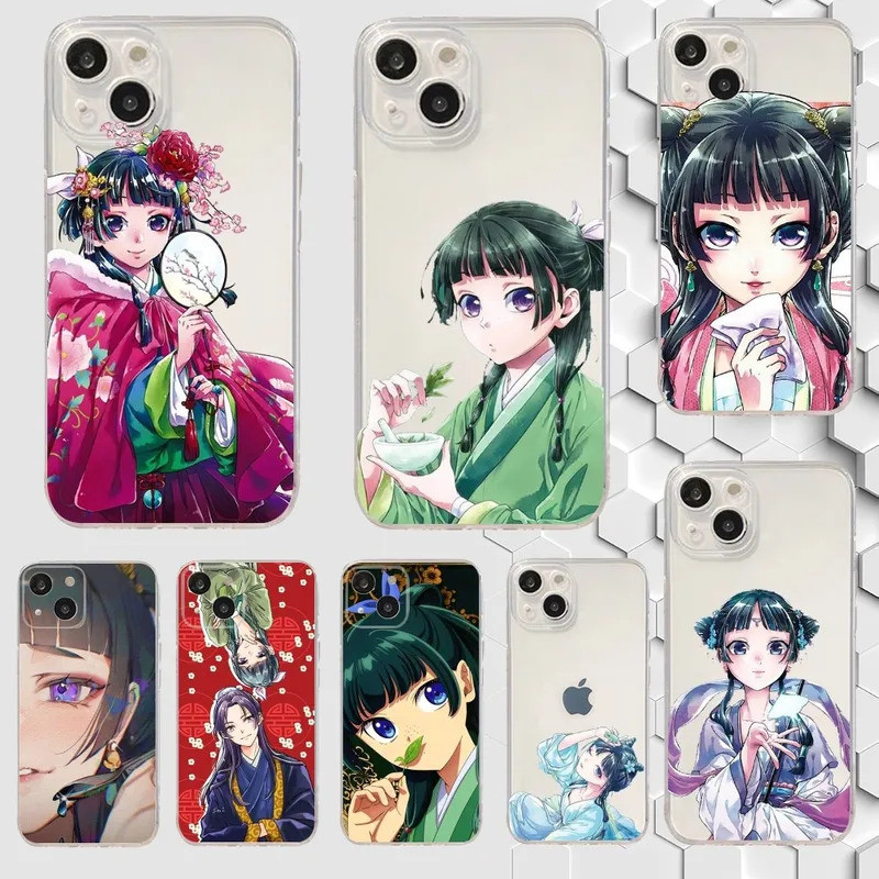 Apothecary Diaries Maomao เคสโทรศัพท์สําหรับ iPhone 15,14,13,12,11 Plus,Pro,Max,XR,XS,X,7,8 Plus,SE,Mini ซิลิโคนใสนุ่ม kt0