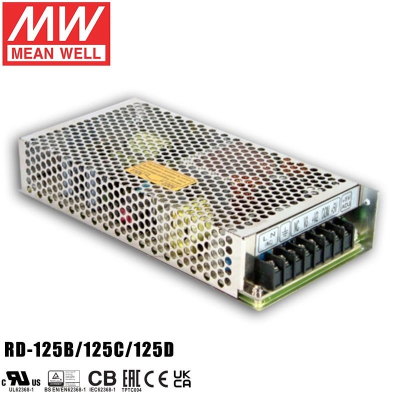 ⁑MEANWELL RQ-125 RQ-85 RQ-65 RQ-50 125W 50W 65W 85W Quad Output Switching Power Supply 5v -5v 12v -1