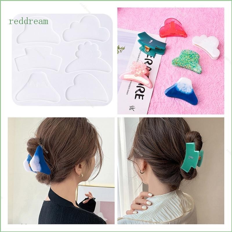 Redd กิ๊บติดผมโลภคลิป UV คริสตัลอีพ็อกซี่แม่พิมพ์ DIY เครื่องประดับเครื่องมือหล่อผม Pin ซิลิโคน Mould