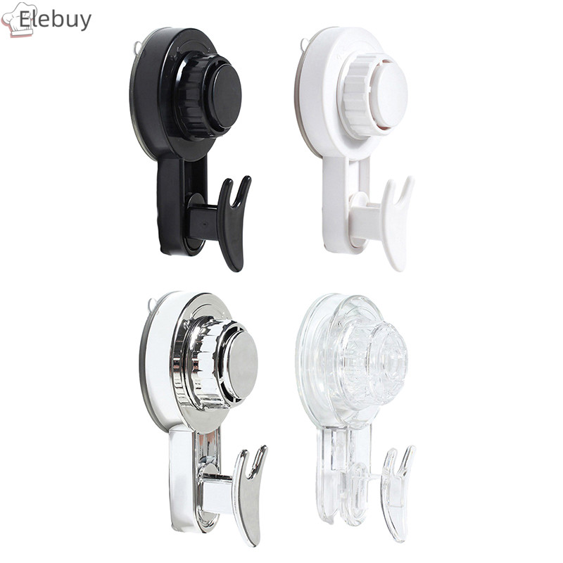 Elebuy ห้องครัวสูญญากาศที่แข็งแกร่งถ้วยดูดตะขอเจาะฟรีห้องน้ํา Traceless Viston ผนังประตูห้องน้ําด้านหลังผ้าเช็ดตัวตะขอเหนียวใหม่