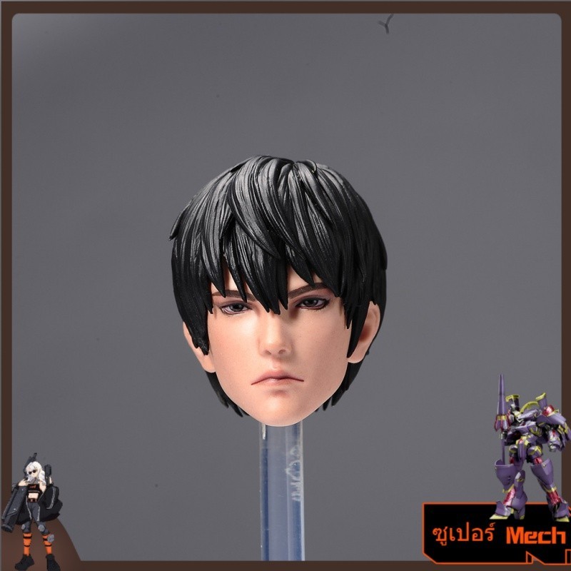 คลังสินค้าพร้อม 1/6 ประติมากรรมหัวสองมิติ Soldier Suspected Tomb Raider Notes Zhang Qiling Head Sculpture หล่อ