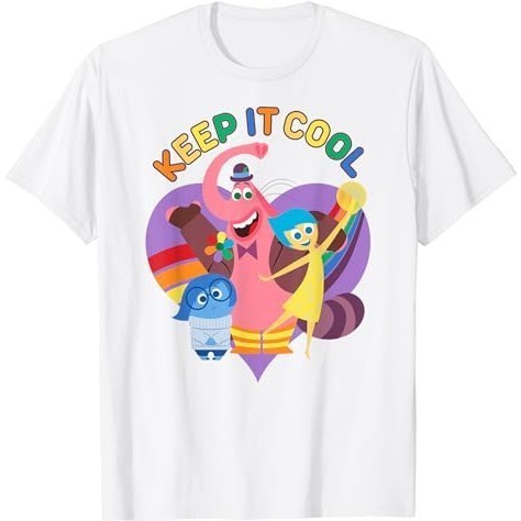 🍒🍒 Pixar Inside Out 2 เสื ้ อยืดคอ O-neck กราฟิก 100 % สําหรับผู ้ ชาย S-5XL