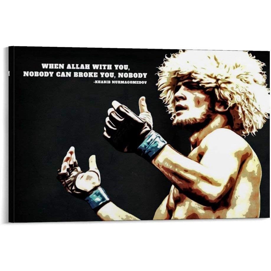 1 Piece Poster Khabib Nurmagomedov Poster Inspirational Quotation Picture Canvas Bedroom Art Decorat