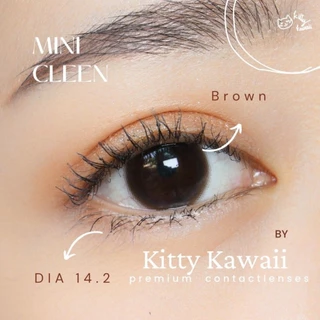 คอนแทคเลนส์(มินิ)🔥Mini Cleen🔥(Kitty Kawaii) สี : Brown รายเดือน มีค่าสายตา