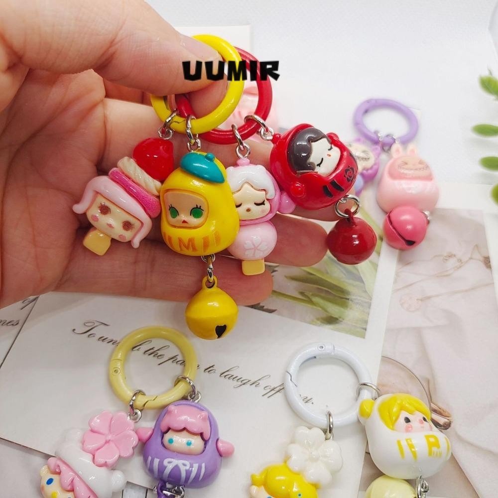 UUMIR จี้กระเป๋าเป้,เครื่องประดับแขวน POPMART พวงกุญแจ POPMART, 2024 น่ารัก Labubu ไอศกรีมการ์ตูนคู่พวงกุญแจของขวัญ