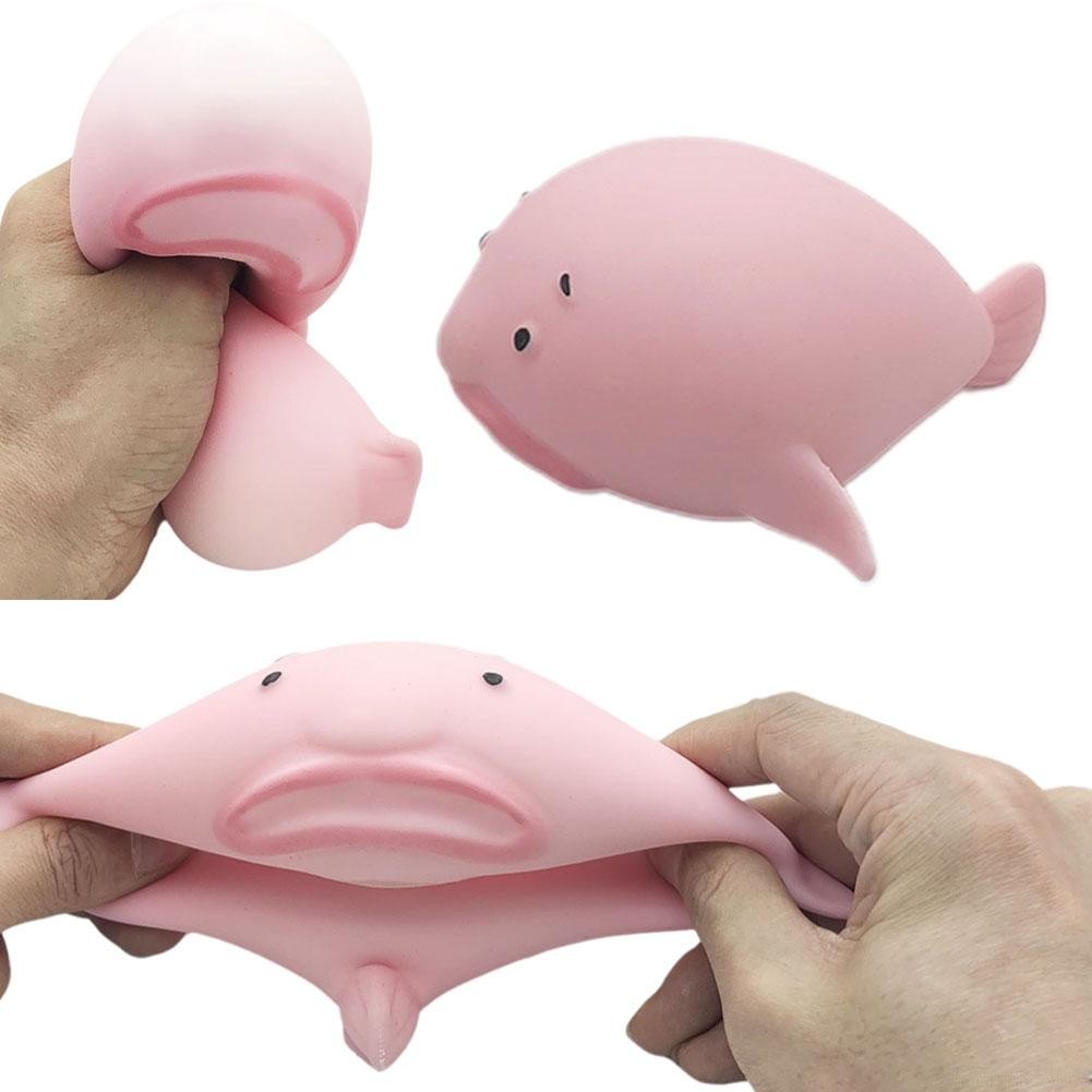 Blobfish บีบของเล่นใหญ่น่าเกลียดปลาหยิกสนุก Venting ของเล่น Decompression TPR กาวนุ่มแป้ง Ball Ugly ปลาของเล่น