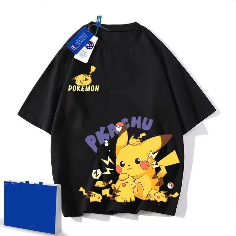 สไตล์ใหม่ T-Shirtเสื้อลายโปเกม่อนผ้าฝ้าย100% น่ารักS-5XL