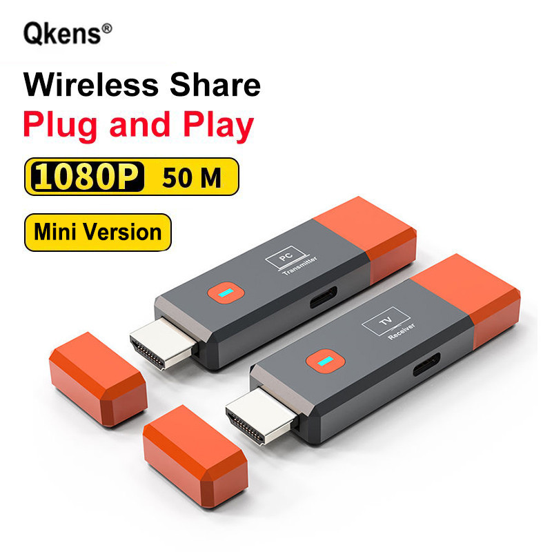 1080p 50m Wireless HDMI Extender Audio Video Transmitter และ Receiver Home Office Projection Display Dongle Share สําหรับ PS4 กล้องแล็ปท็อป PC To TV Monitor โปรเจคเตอร์