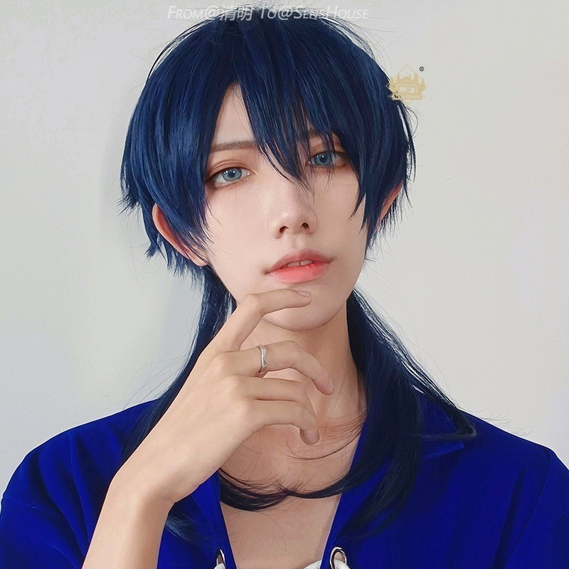 สีขาวอะนิเมะคอสเพลย์วิกผมสั้นผู้ชายวิกผมสังเคราะห์อุณหภูมิสูงไฟเบอร์คอสเพลย์ผมสําหรับผู้ชายผู้หญิงพรรคสวมใส่ - รูปที่ 4