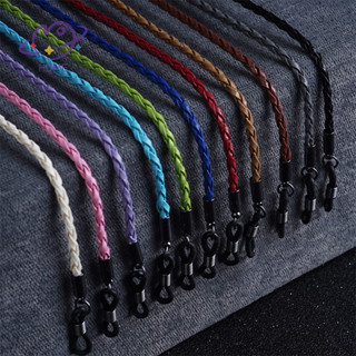 [อาจโฮม] หนา บิด แว่นตากันแดดหนังเชือกโซ่แว่นตาถักแว่นตาเชือ…